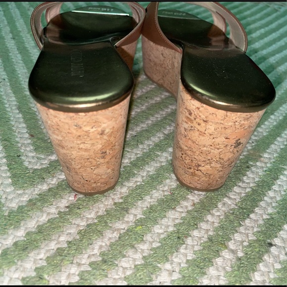 Jimmy Choo Platform Sandals Prima Cork Wedge Slides - Picture 6 of 13